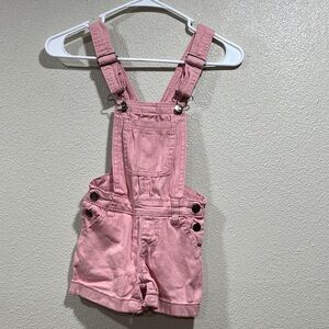 Cutie’s Fashion Pink Kids' Short Denim Overalls